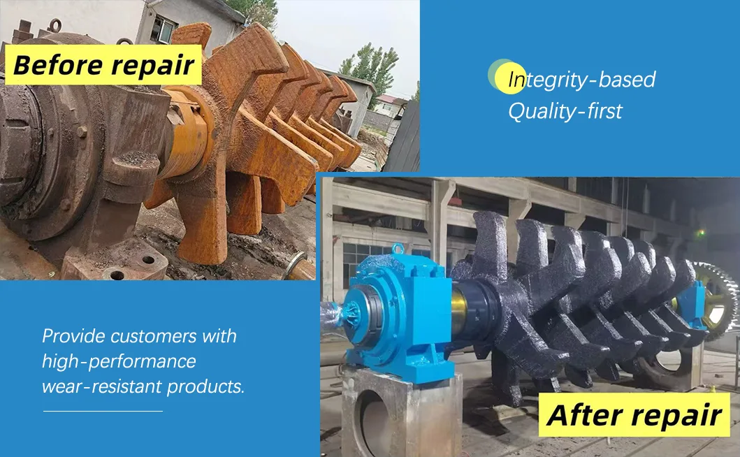 Reparasjon av sintringsmaskin med enkelt valse